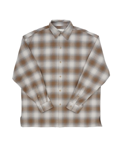 Aphlotus（アプロタス）の「オーバーサイズオンブレチェックシャツ（シャツ/ブラウス・メンズ・ブラウン/ベージュ・LARGE/MEDIUM/SMALL）」の8枚目の写真