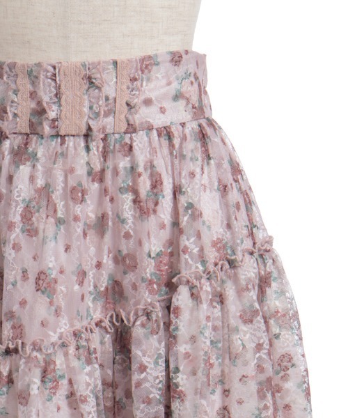 axes femme(アクシーズファム)の「小花×レースパッチワークスカート(スカート・レディース・クリーム/ピンク・FREE)」の22枚目の写真