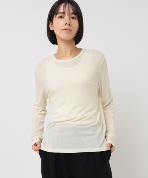 RNA-N（アールエヌエーエヌ）の「M2547 ウールブレンドプルオーバー（Tシャツ/カットソー・レディース・ホワイト/グレー/キナリ/ブラック・FREE）」の19枚目の写真