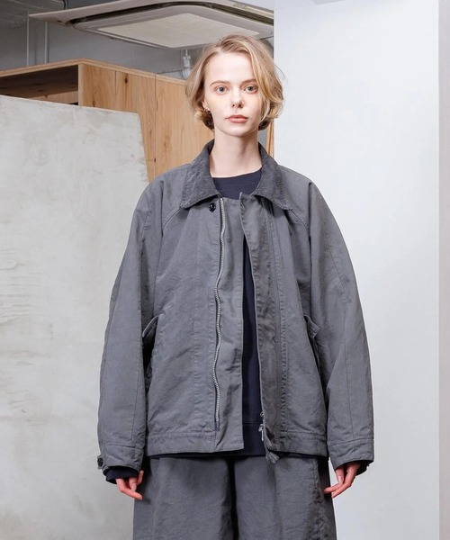 VOAAOV（ヴォアーブ）の「【VOAAOV】 DOUBLE FACE GARMENT DYE Blouson（ブルゾン・メンズ・ネイビー/ブラック/チャコールグレー・0/2/1）」の2枚目の写真