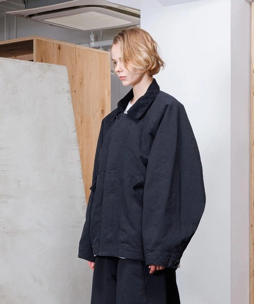 VOAAOV（ヴォアーブ）の「【VOAAOV】 DOUBLE FACE GARMENT DYE Blouson（ブルゾン・メンズ・ネイビー/ブラック/チャコールグレー・0/2/1）」の4枚目の写真