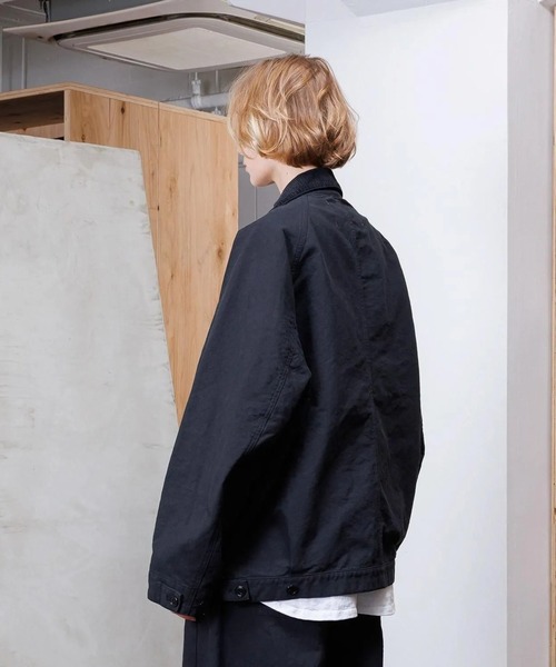 アーカイブ 80s   デザインウールブルゾン 黒 モード VOAAOV】 DOUBLE FACE GARMENT DYE Blouson（ブルゾン）｜VOAAOV