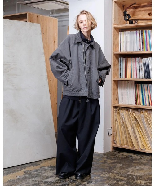 VOAAOV（ヴォアーブ）の「【VOAAOV】 DOUBLE FACE GARMENT DYE Blouson（ブルゾン・メンズ・ネイビー/ブラック/チャコールグレー・0/2/1）」の9枚目の写真