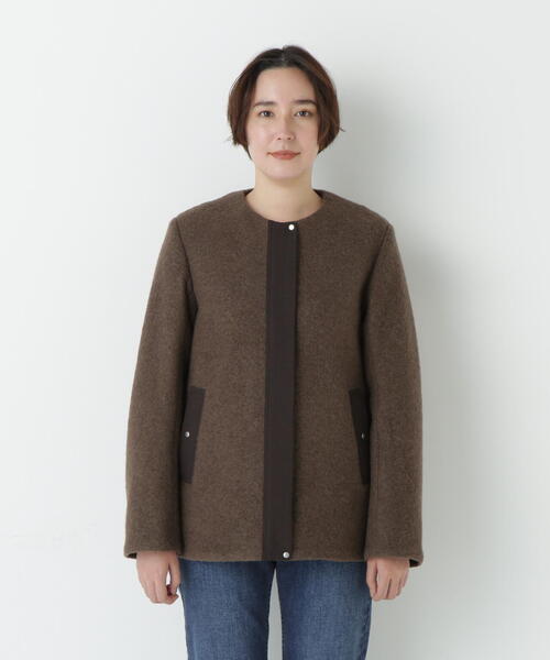 human woman（ヒューマンウーマン）の「◆スライバージップジャケット（ブルゾン・レディース・グリーン/ブラウン/ネイビー・MEDIUM）」の9枚目の写真