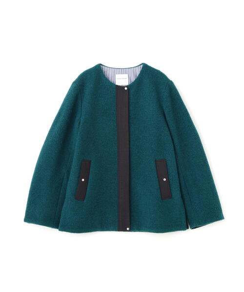 human woman（ヒューマンウーマン）の「◆スライバージップジャケット（ブルゾン・レディース・グリーン/ブラウン/ネイビー・MEDIUM）」の17枚目の写真