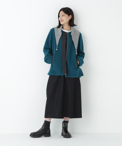 human woman（ヒューマンウーマン）の「◆スライバージップジャケット（ブルゾン・レディース・グリーン/ブラウン/ネイビー・MEDIUM）」の19枚目の写真