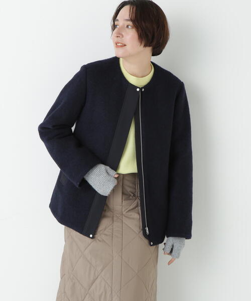 human woman（ヒューマンウーマン）の「◆スライバージップジャケット（ブルゾン・レディース・グリーン/ブラウン/ネイビー・MEDIUM）」の3枚目の写真