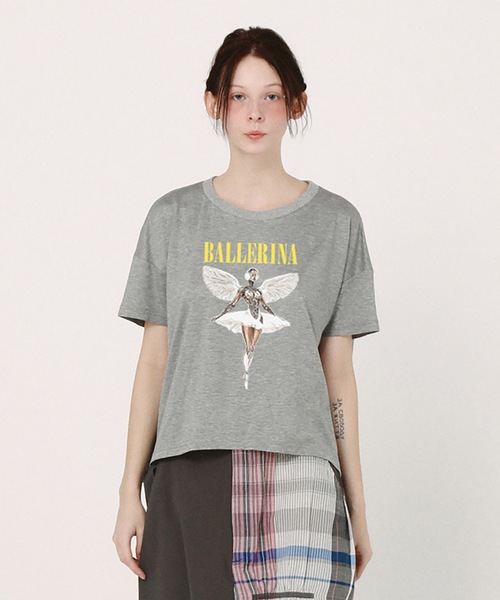 bedsidedrama(ベットサイドドラマ)の「NEO BALLERINA Flare T-Shirt(Tシャツ/カットソー・レディース・ブラック/グレー/ホワイト・1/2)」の1枚目の写真