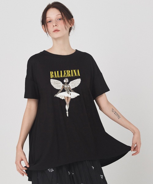 bedsidedrama(ベットサイドドラマ)の「NEO BALLERINA Flare T-Shirt(Tシャツ/カットソー・レディース・ブラック/グレー/ホワイト・1/2)」の3枚目の写真
