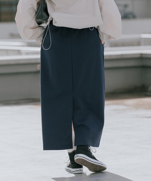 U.S. POLO ASSN.(ユーエスポロアッスン)の「U.S. POLO ASSN./ユーエスポロアッスン バックスリット スウェット生地スカート(スカート・レディース・スミクロ/ネイビー/杢グレー・M/L)」の19枚目の写真