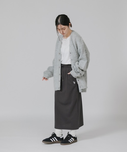 U.S. POLO ASSN.(ユーエスポロアッスン)の「U.S. POLO ASSN./ユーエスポロアッスン バックスリット スウェット生地スカート(スカート・レディース・スミクロ/ネイビー/杢グレー・M/L)」の10枚目の写真