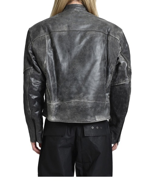 DISTRESSED LEATHER BIKER JACKET（その他アウター）｜PROJECT GR