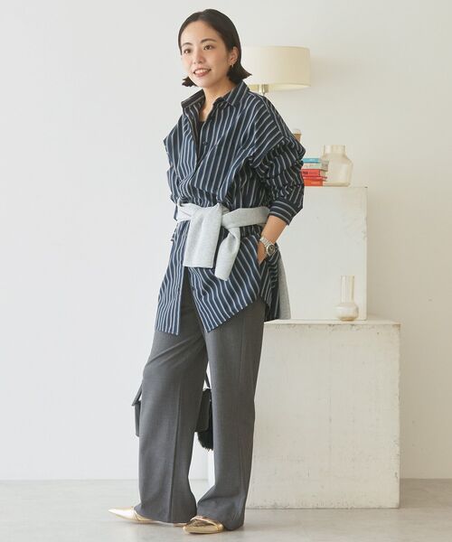 AMERICAN HOLIC(アメリカンホリック)の「イージーケアオーバーチュニックシャツ(シャツ/ブラウス・レディース・ストライプ/チャコールグレー/ブルー系その他4・FREE)」の22枚目の写真