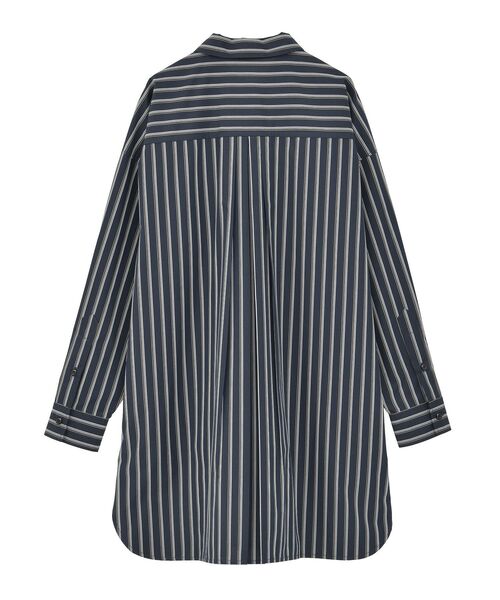 AMERICAN HOLIC(アメリカンホリック)の「イージーケアオーバーチュニックシャツ(シャツ/ブラウス・レディース・ストライプ/チャコールグレー/ブルー系その他4・FREE)」の9枚目の写真