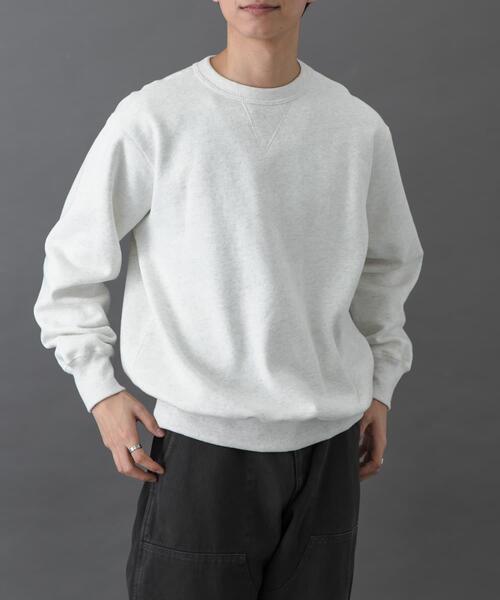 FORK&SPOON（フォークアンドスプーン）の「FORK&SPOON　リサイクルコットン裏毛クルーネックスウェット（スウェット・メンズ・オートミール/パープル系その他/ブラック・5/4）」の3枚目の写真