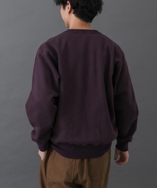 FORK&SPOON（フォークアンドスプーン）の「FORK&SPOON　リサイクルコットン裏毛クルーネックスウェット（スウェット・メンズ・オートミール/パープル系その他/ブラック・5/4）」の10枚目の写真