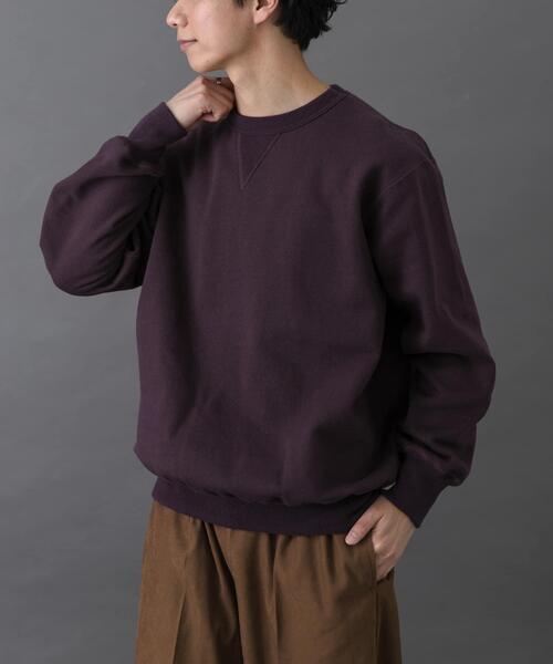 FORK&SPOON（フォークアンドスプーン）の「FORK&SPOON　リサイクルコットン裏毛クルーネックスウェット（スウェット・メンズ・オートミール/パープル系その他/ブラック・5/4）」の12枚目の写真