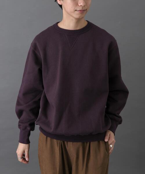 FORK&SPOON（フォークアンドスプーン）の「FORK&SPOON　リサイクルコットン裏毛クルーネックスウェット（スウェット・メンズ・オートミール/パープル系その他/ブラック・5/4）」の13枚目の写真