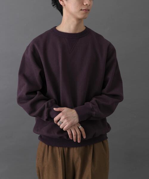 FORK&SPOON（フォークアンドスプーン）の「FORK&SPOON　リサイクルコットン裏毛クルーネックスウェット（スウェット・メンズ・オートミール/パープル系その他/ブラック・5/4）」の14枚目の写真