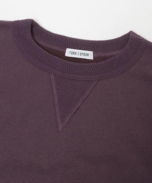 FORK&SPOON（フォークアンドスプーン）の「FORK&SPOON　リサイクルコットン裏毛クルーネックスウェット（スウェット・メンズ・オートミール/パープル系その他/ブラック・5/4）」の17枚目の写真