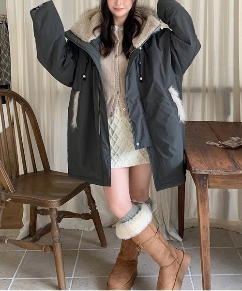 セール】オスロ ボアフード ミリタリージャケット/コート（ミリタリー