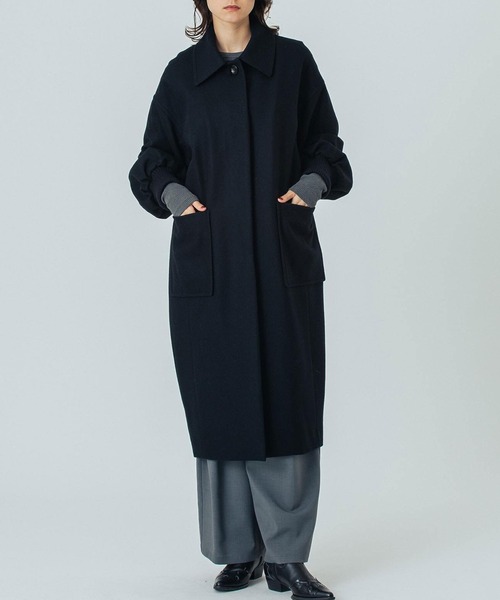 セール】(mici)VOLUME SLEEVE COAT（ステンカラーコート）｜ROSE BUD