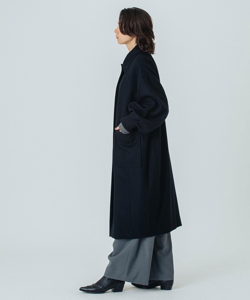 ROSE BUD（ローズバッド）の「(mici)VOLUME SLEEVE COAT（ステンカラーコート・レディース・ブラック/レッド・S/M）」の6枚目の写真