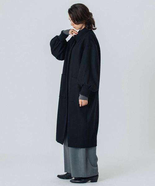ROSE BUD（ローズバッド）の「(mici)VOLUME SLEEVE COAT（ステンカラーコート・レディース・ブラック/レッド・S/M）」の8枚目の写真