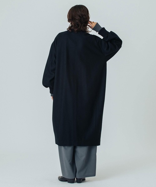 ROSE BUD（ローズバッド）の「(mici)VOLUME SLEEVE COAT（ステンカラーコート・レディース・ブラック/レッド・S/M）」の11枚目の写真