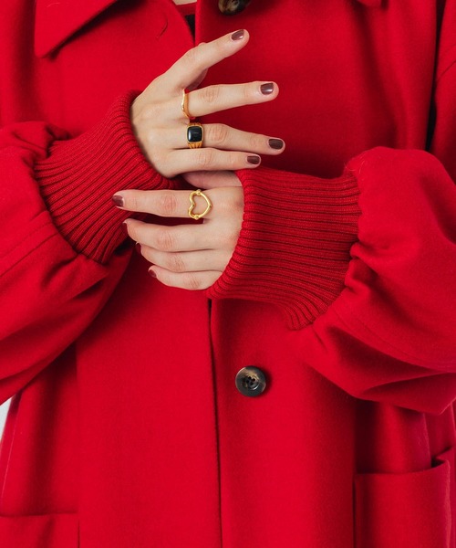 ROSE BUD（ローズバッド）の「(mici)VOLUME SLEEVE COAT（ステンカラーコート・レディース・ブラック/レッド・S/M）」の16枚目の写真