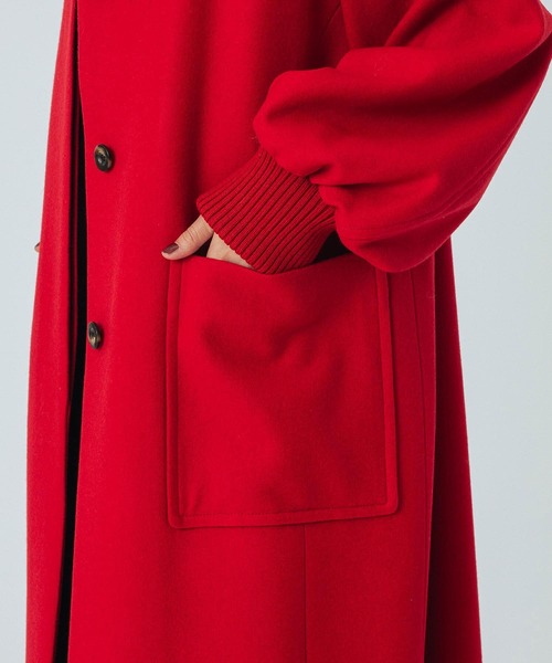 ROSE BUD（ローズバッド）の「(mici)VOLUME SLEEVE COAT（ステンカラーコート・レディース・ブラック/レッド・S/M）」の18枚目の写真