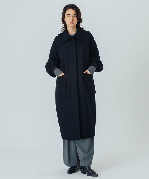 セール】(mici)VOLUME SLEEVE COAT（ステンカラーコート）｜ROSE BUD