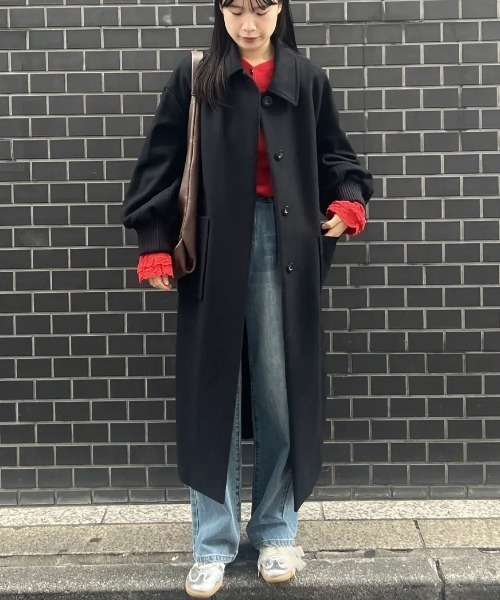 mici)VOLUME SLEEVE COAT（ステンカラーコート）｜ROSE BUD（ローズ