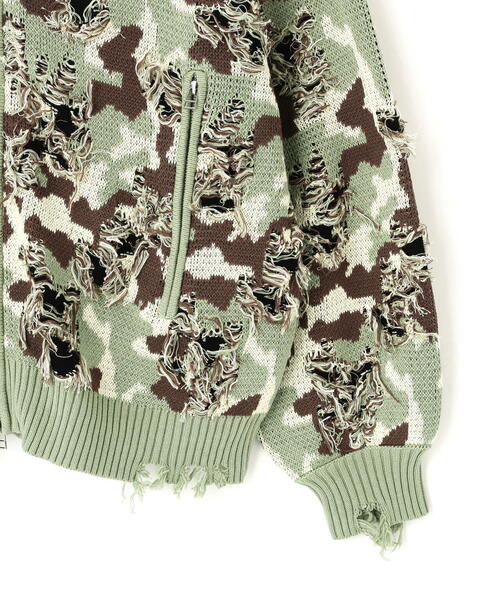 DANKE SCHON（ダンケシェーン）の「DankeSchon/ダンケシェーン/CAMO KNIT DRIVERS（ニット/セーター・メンズ・モスグリーン/グレー・M/L）」の18枚目の写真