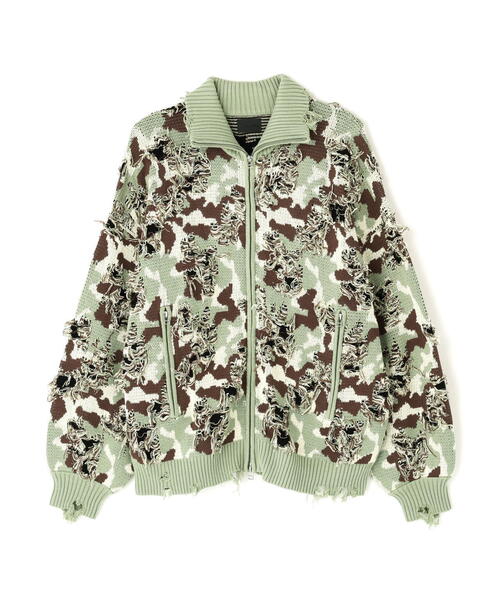 DANKE SCHON（ダンケシェーン）の「DankeSchon/ダンケシェーン/CAMO KNIT DRIVERS（ニット/セーター・メンズ・モスグリーン/グレー・M/L）」の2枚目の写真