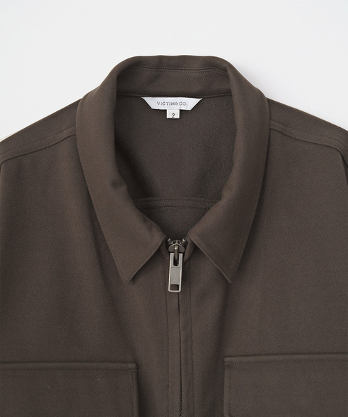 VICTIM（ヴィクティム）の「VICTIM ヴィクティム / SHORT JACKET 圧縮フラノショートブルゾン / VTM-25-O-106（ブルゾン・メンズ・ブラック/ブラウン/チャコールグレー・2/1）」の8枚目の写真