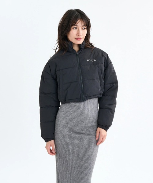 RVCA(ルーカ)の「RVCA レディース MINI RVCA CROPPED PUFFER JACKET ジャケット 【2025年秋冬モデル】/ルーカクロップドエコダウンジャケット(ブルゾン・レディース・ホワイト系その他/ブラック/エメラルド・MEDIUM/SMALL)」の3枚目の写真