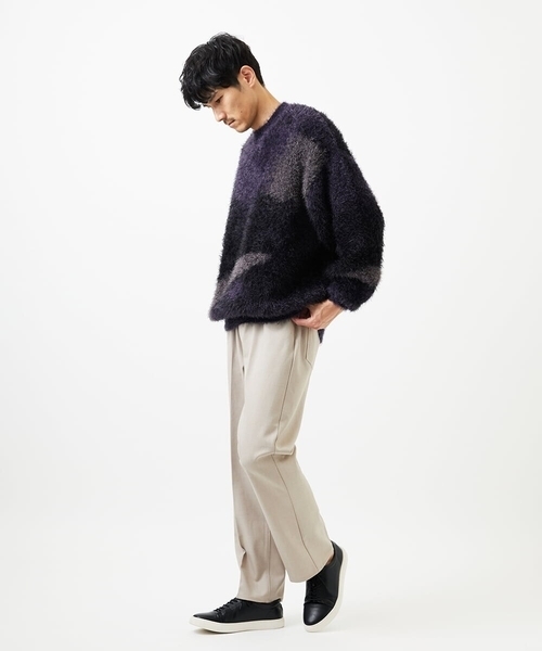 MK MICHEL KLEIN HOMME （エムケーミッシェルクランオム）の「マーブルシャギーニット（ニット/セーター・メンズ・ブラック・ONESIZE）」の5枚目の写真