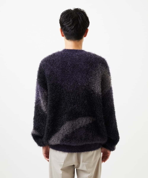 MK MICHEL KLEIN HOMME （エムケーミッシェルクランオム）の「マーブルシャギーニット（ニット/セーター・メンズ・ブラック・ONESIZE）」の8枚目の写真