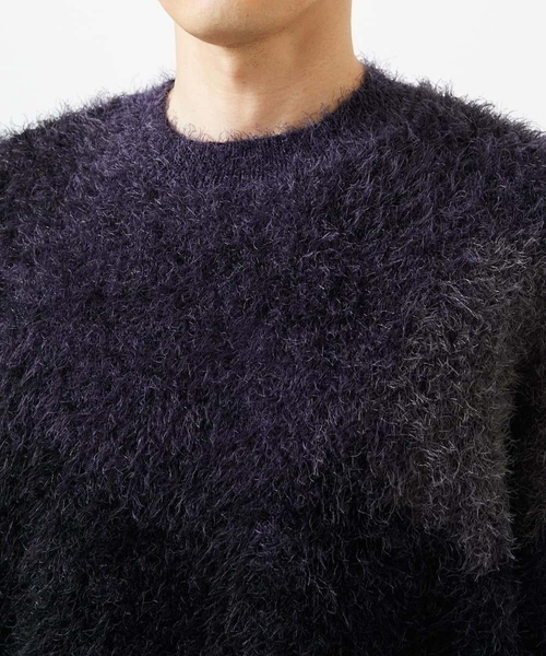 MK MICHEL KLEIN HOMME （エムケーミッシェルクランオム）の「マーブルシャギーニット（ニット/セーター・メンズ・ブラック・ONESIZE）」の9枚目の写真