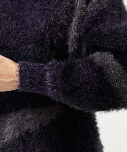 MK MICHEL KLEIN HOMME （エムケーミッシェルクランオム）の「マーブルシャギーニット（ニット/セーター・メンズ・ブラック・ONESIZE）」の10枚目の写真