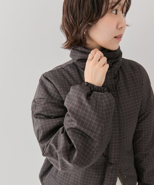 mystic（ミスティック）の「中綿チェックダウン（ダウンジャケット/コート・レディース・ブラウン/ベージュ・FREE）」の6枚目の写真