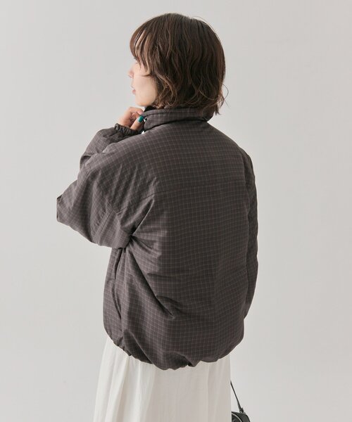 mystic（ミスティック）の「中綿チェックダウン（ダウンジャケット/コート・レディース・ブラウン/ベージュ・FREE）」の9枚目の写真