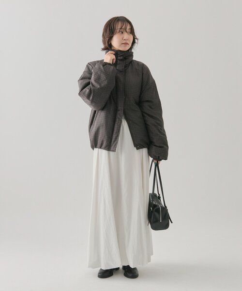 mystic（ミスティック）の「中綿チェックダウン（ダウンジャケット/コート・レディース・ブラウン/ベージュ・FREE）」の11枚目の写真