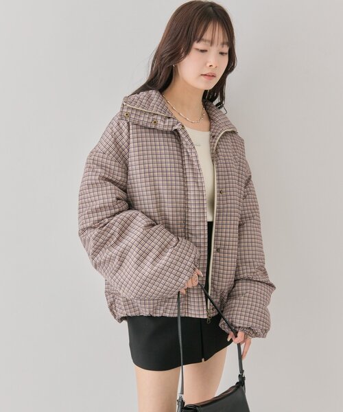 mystic（ミスティック）の「中綿チェックダウン（ダウンジャケット/コート・レディース・ブラウン/ベージュ・FREE）」の16枚目の写真