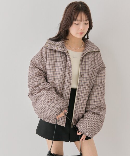 mystic（ミスティック）の「中綿チェックダウン（ダウンジャケット/コート・レディース・ブラウン/ベージュ・FREE）」の17枚目の写真