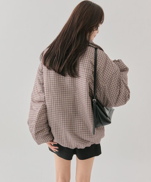 mystic（ミスティック）の「中綿チェックダウン（ダウンジャケット/コート・レディース・ブラウン/ベージュ・FREE）」の18枚目の写真