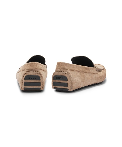 BOSS(ボス)の「スエード モカシン レザー サドルバンド(モカシン/デッキシューズ・メンズ・ベージュ/ブルー・7.5/7/6.5/8/8.5)」の4枚目の写真