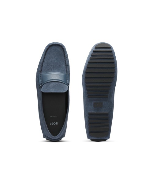 BOSS(ボス)の「スエード モカシン レザー サドルバンド(モカシン/デッキシューズ・メンズ・ベージュ/ブルー・7.5/7/6.5/8/8.5)」の9枚目の写真