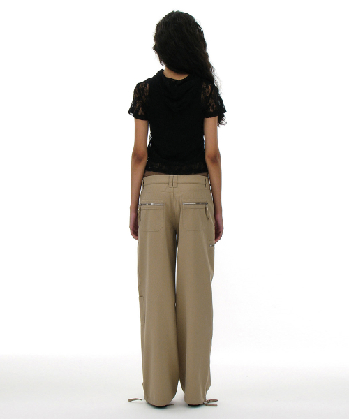 PARTIMENTO WOMEN(パルティメントウィメン)の「ダブルレイヤードウエストカーゴパンツ_ベージュ(その他パンツ・レディース・ベージュ・SMALL/MEDIUM)」の7枚目の写真